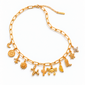 18k Gold Custom Charm Necklace